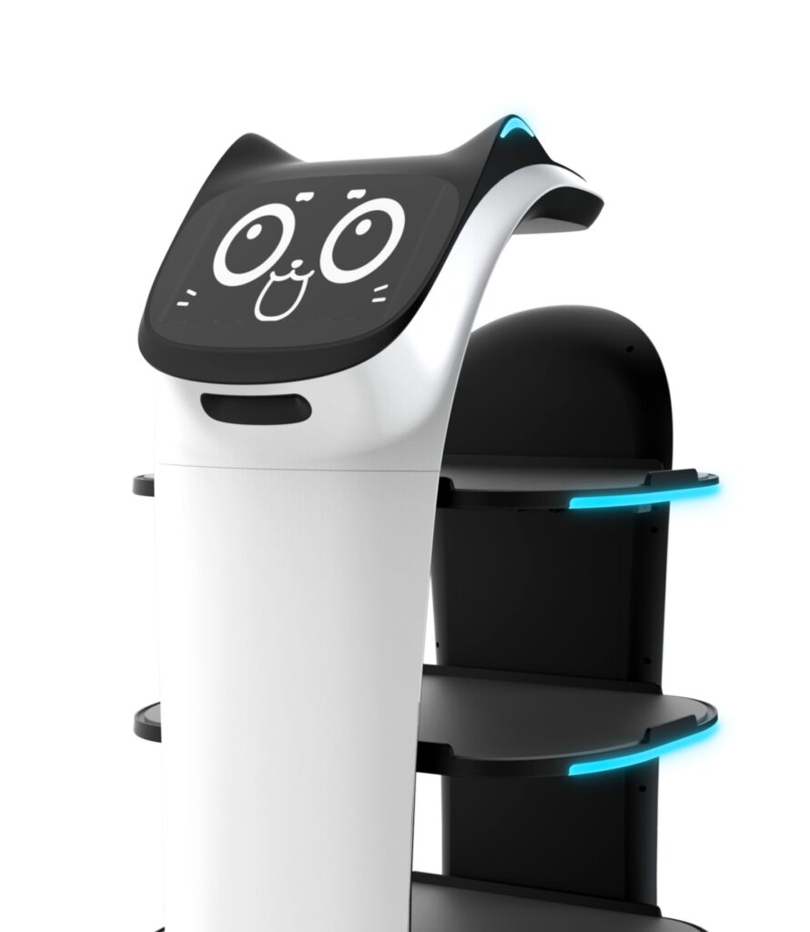 Bellabot y su expresión sonriente