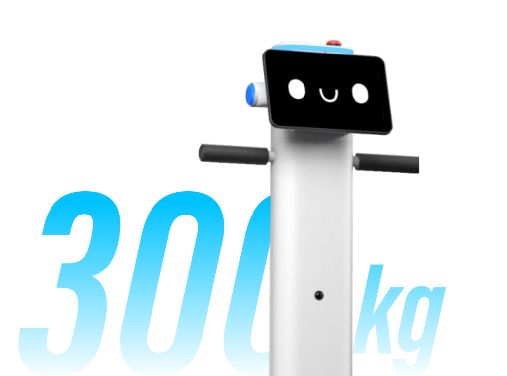 Pudu T300 mostrando su carga máxima soportada de 300kg