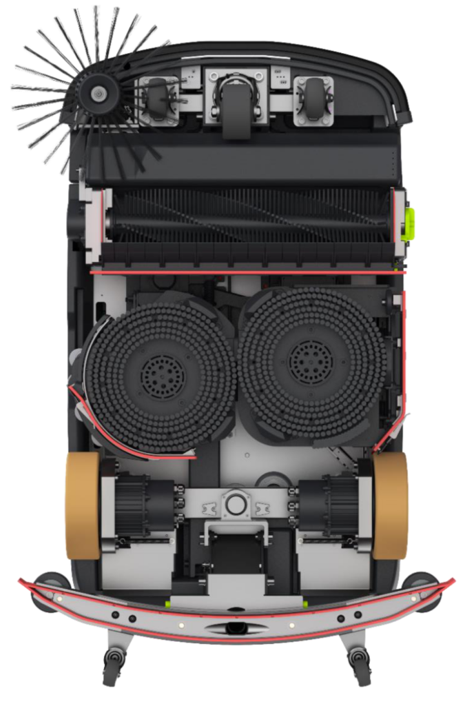 Robot de limpieza mecanismos inferior