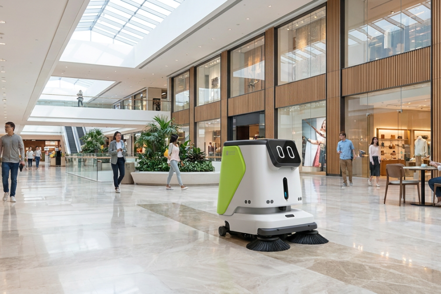 Robots de limpieza para centros comerciales para mantener limpias grandes superficies