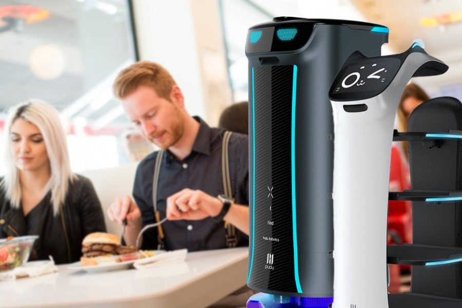 robots reparto de platos